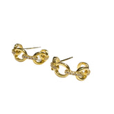 Chain Sparkle Half Hoop Studs