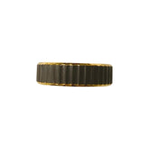 Joellery Men's Gold Edge Ridged Ring