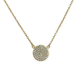 Geovana Circle Disc Sparkle Necklace