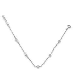 Sterling Silver Pearl Station Bracelet