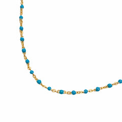 Color Beaded Enamel Chain Necklace