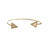 Triangle Mother of Pearl Open Bracelet