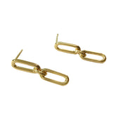 Paperclip Link Drop Earrings
