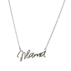 Mama Cursive Script Necklace
