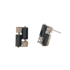 Karen Birthstone Baguette Deco Studs