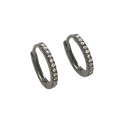 Haggy Thin Eternity Pave 0.5” Huggies