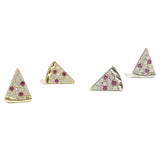 Sterling Silver Pepperoni Pizza Studs