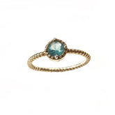 Noelia Rope Aquamarine Gemstone Ring