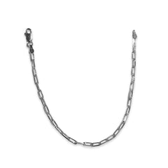 Sterling Silver Paperclip Chain Link 7” Bracelet