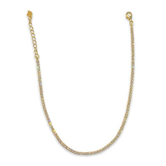 Amy Eternity Sparkle Clear Tennis Anklet