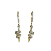 Snake Charm Sparkling Dangle Huggies