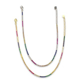 Amy Eternity Sparkle Rainbow Tennis Anklet