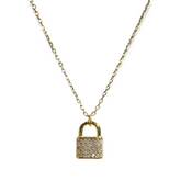Lock Charm Sparkle Necklace