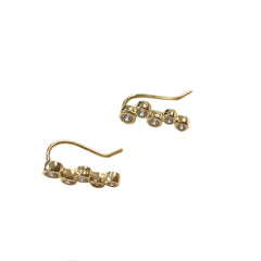 Clara CZ Criss Cross Mini Bezel Crawlers