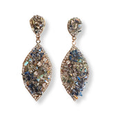 Krista Crystal Cluster Teardrop Statement Earrings