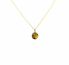 Initial Round Pendant Necklace