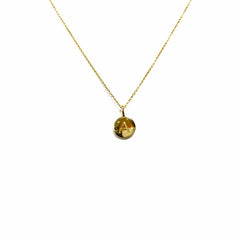 Initial Round Pendant Necklace