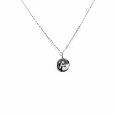Initial Round Pendant Necklace