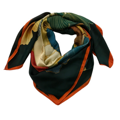 Rainbow Ginkgo Leaves Silk Scarf