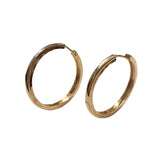 Gold Filled Flat Hollow Endless Hoops