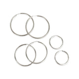 Sterling Silver Hoops Silver Thick