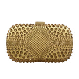 Small Crystal Accent Hardcase Clutch