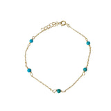 Turquoise Beads Station Bracelet