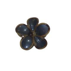 Tortoise Foil Flower Jaw Hair Clip