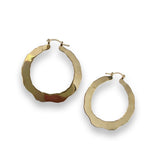 Brianna Gold Filled Flat Ripple Hoops
