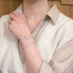 Butterfly Baguette Adjustable Bracelet