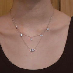 Spiritual Hamsa Multi Charm Necklace