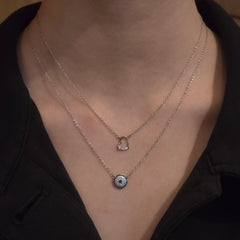 Evil Eye Medium Disc Necklace