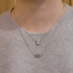 Evil Eye Baguette Lash Necklace