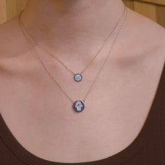 Evil Eye Round Disc Necklace