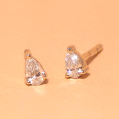 Heather Tiny Teardrop Stud Earrings