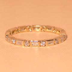 Khanna Baguette Bezel Pattern Diamond Eternity Ring