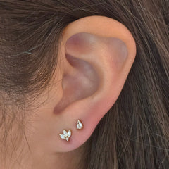Heather Tiny Teardrop Stud Earrings