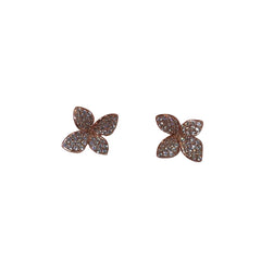 Four Petals Pave Earrings