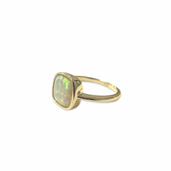 Opaline Cushion Gemstone Ring