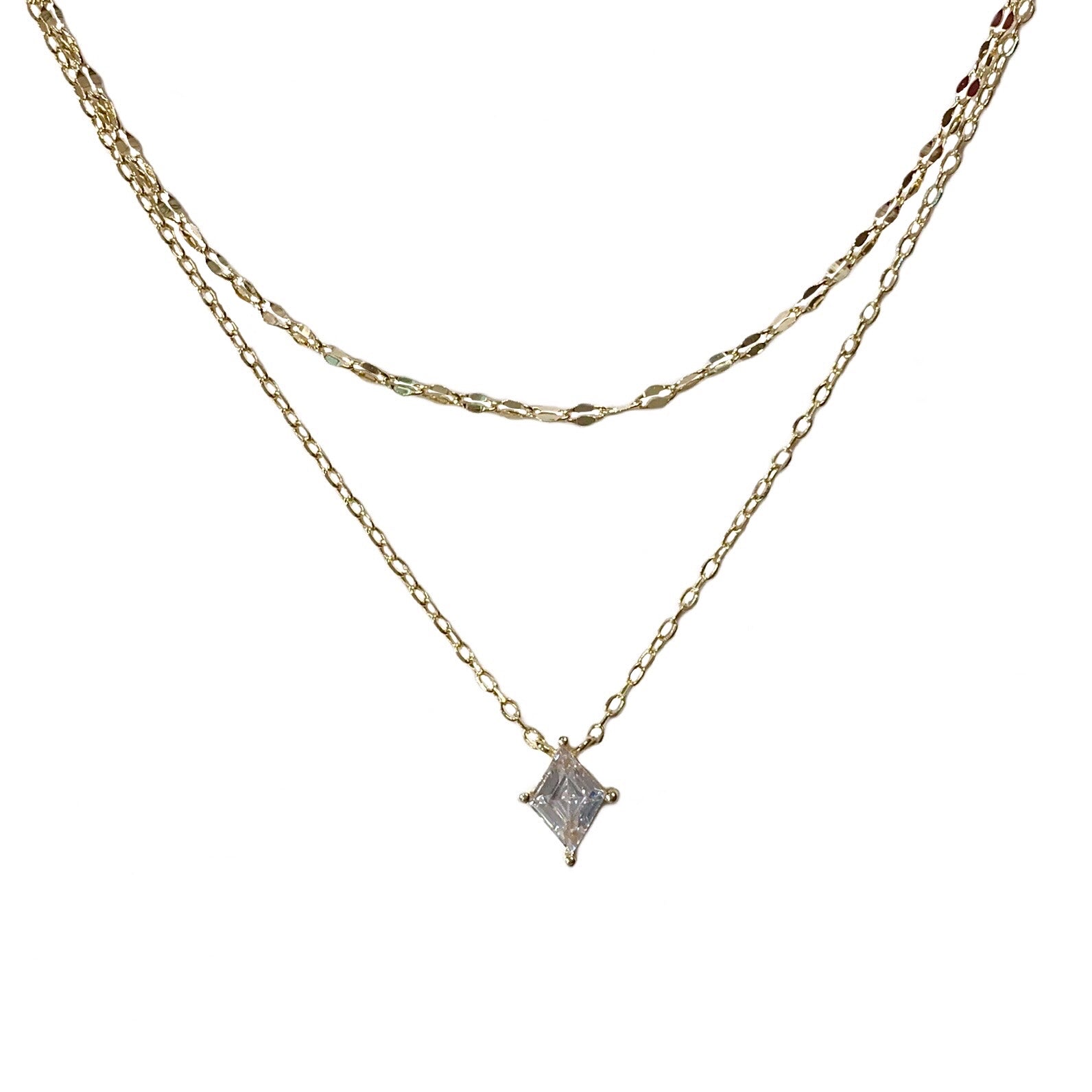 Carrie Diamond Layered Birthstone Necklace