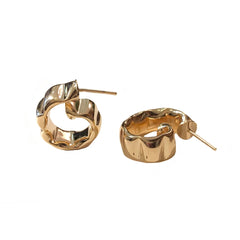 Gold Filled Spiral Pillow Hoops
