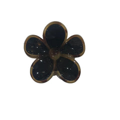Tortoise Foil Flower Jaw Hair Clip