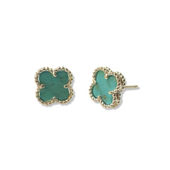 Flora Gemstone Bezel Small Studs