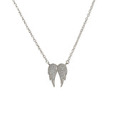 Guardian Angel Wing Pave Necklace