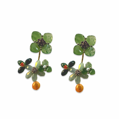 Borisa Flower Jacket Earrings
