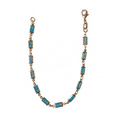 Gold Filled Rectangle Color Bezel Bracelet