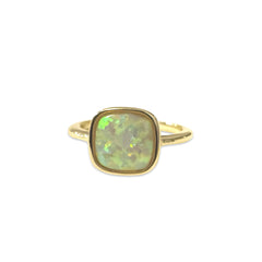 Opaline Cushion Gemstone Ring
