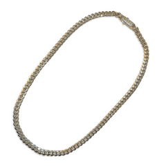 Joellery White Gold Filled 24” 8mm Long Cuban Buckle Chain