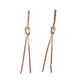 Kerry Knot Metal Tassel Earrings
