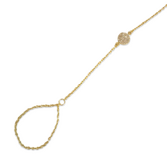 Pave Disc Hand Chain